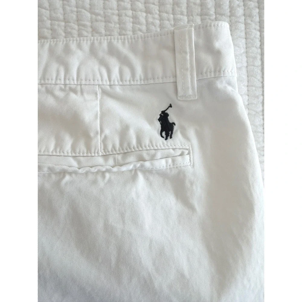 Polo Ralph Lauren Womens White Cotton Chino Pants Straight Leg Size 8 RN41381
